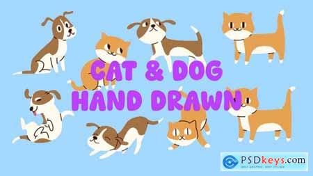 Cat And Dog Animation Hand Drawn Pack 54277745