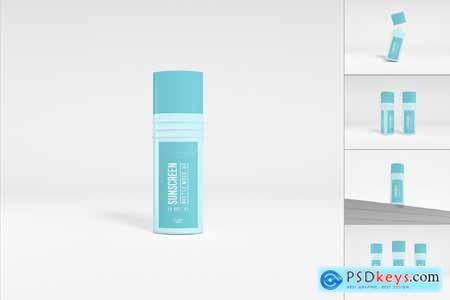 Cosmetic Sunscreen Bottle Branding Mockup Set