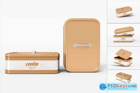 Cookie Tin Can Branding Mockup Set