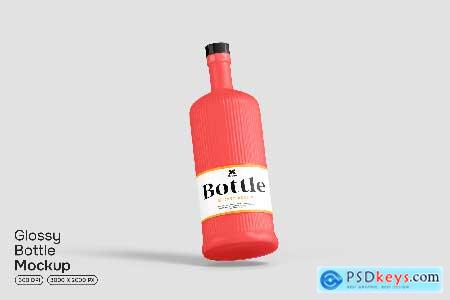 Glossy Bottle Mockup