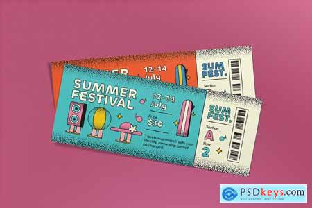 Orange Retro Summer Fest Ticket