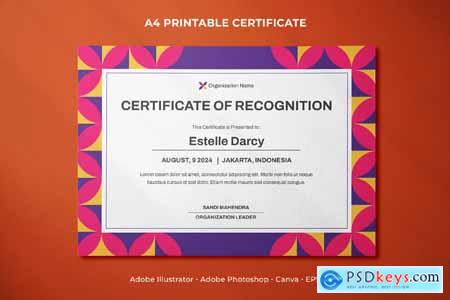 Certificate of Recognition - Geometric Style