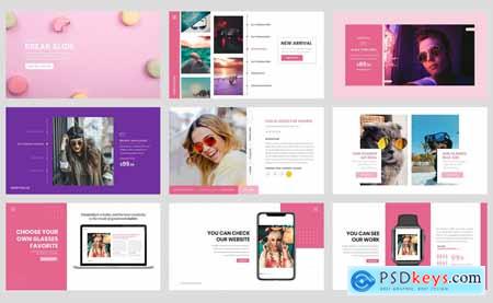 Eyeglasses Fashion Product PowerPoint Template