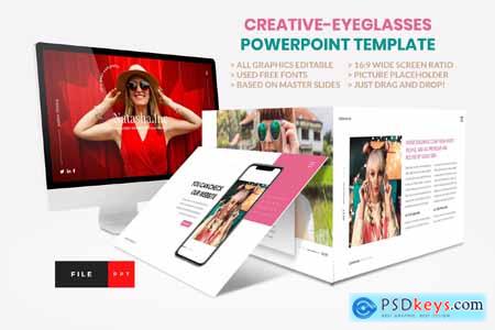 Eyeglasses Fashion Product PowerPoint Template