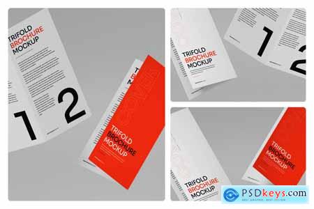 Flying 2 fold Brochure Mockup