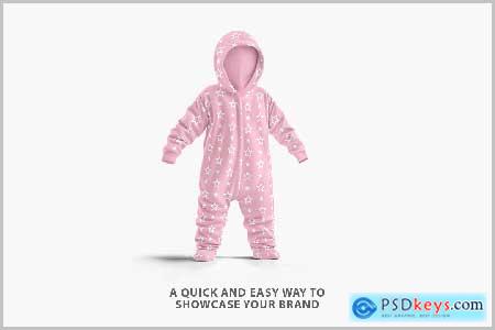 Baby Clothes with Hood Mockup