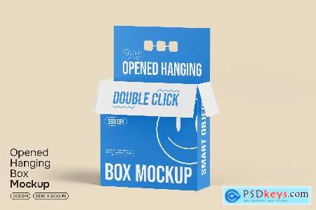 Opened Hanging Box Mockup