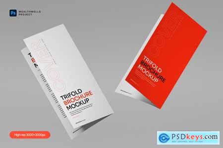 Flying 2 fold Brochure Mockup