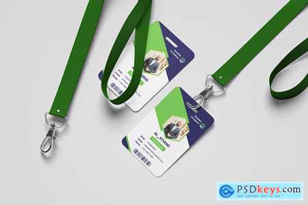 Lanyard ID Badge Mockup