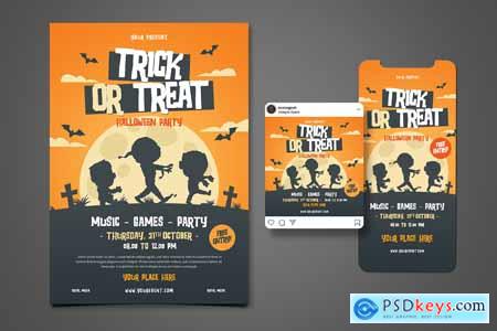 Halloween Party Flyer Set