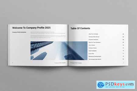 Company Profile Template Landscape