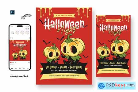 Vampire Halloween Day Flyer Template