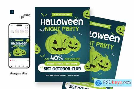 Eco Halloween Day Flyer Template