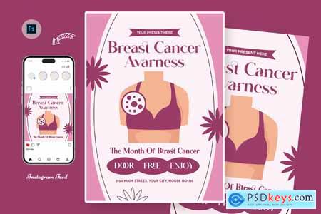 Carcinoma Breast Cancer Day Flyer Template