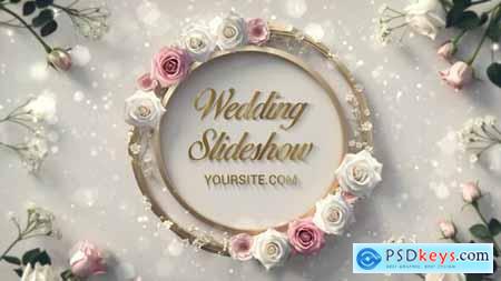 Luxurious 3D Rose Frame Wedding Invitation Slideshow 54436448