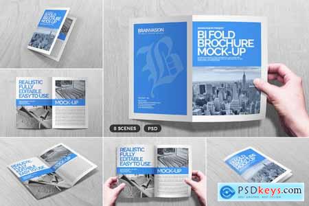 A5 Bi-fold Brochure Mock-Up Set