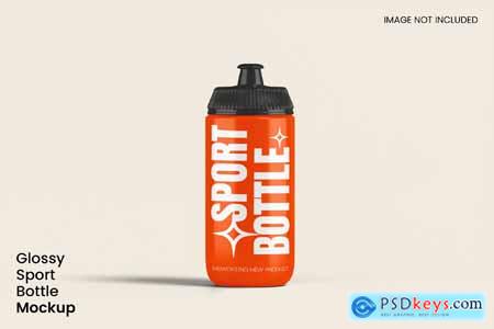 Glossy Sport Bottle Mockup