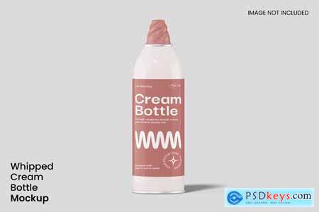 Whipped Cream Bottle Mockup