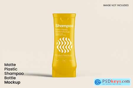 Matte Plastic Shampoo Bottle Mockup