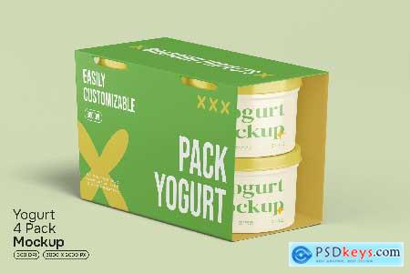 Yogurt 4 Pack Mockup