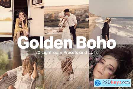 20 Golden Boho Lightroom Presets and LUTs