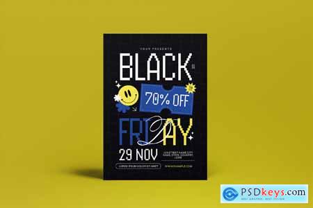 Black Retro Black Friday Flyer