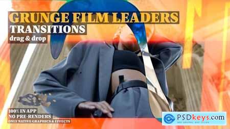 Grunge Film Leader Transitions Gritty Old Film Burn Effects with a Vintage Feel 54469040