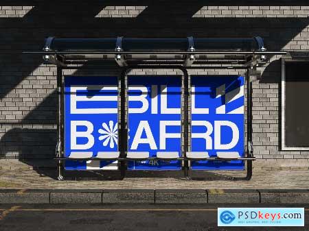 Bus Stop Billboard Mockup