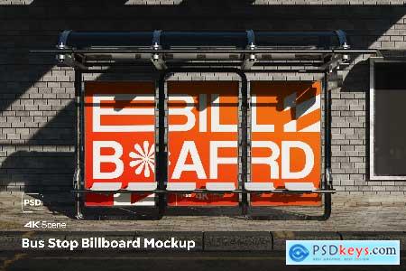 Bus Stop Billboard Mockup