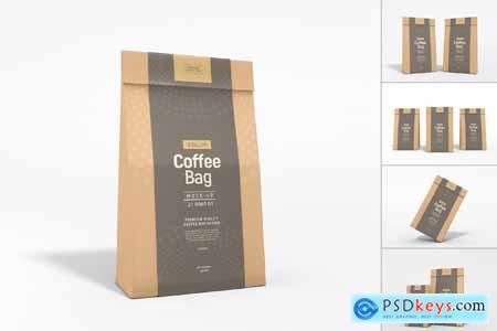 Paper Coffee Bag Branding Mockup Set