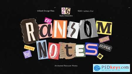 Ransom Note Animated Letters Set 54476988