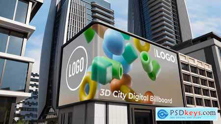 3D City Digital Billboard MOGRT 54465024