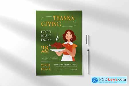 Happy Thanks Giving Flyer Templates 6UG7QGC