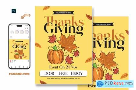 Cozy Thanksgiving Day Flyer Template