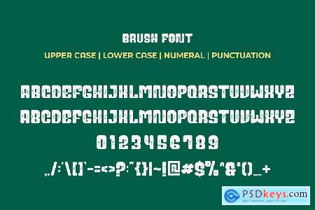 Black Rough - Font Duo & Brush Font