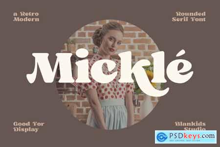 Mickle a Retro Modern Serif Font