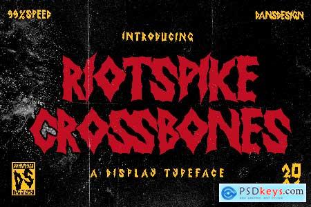 Riotspike Crossbones StreetArt Y2k Graffiti Font