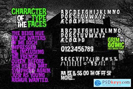 Grim Gothic - Rough horror Font