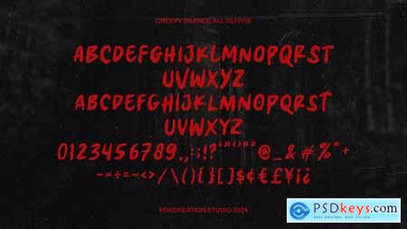 Creepy Silence - Creepy Horror Font