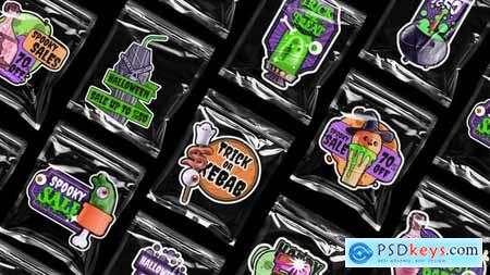 3D Unique Halloween Stickers 54530134