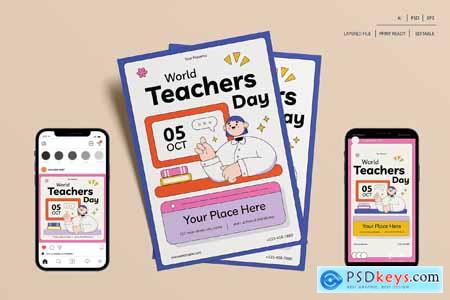 World Teachers Day Flyer Set