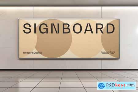 White Signboard Mockup