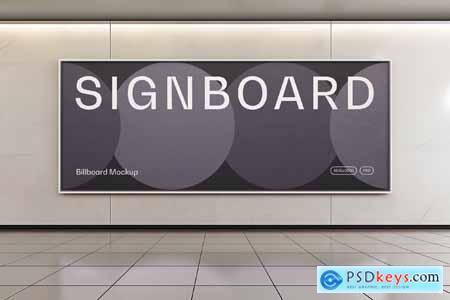 White Signboard Mockup