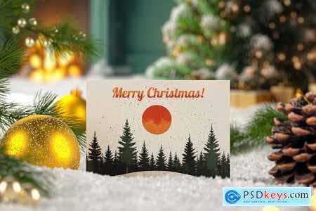 Christmas Greeting Card Mockup