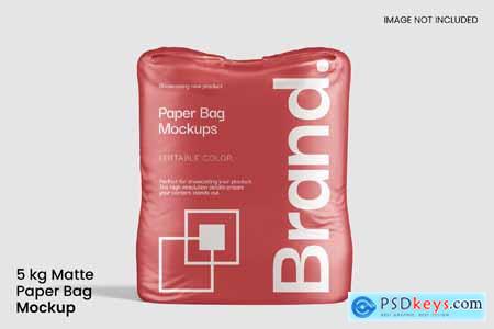 5 kg Matte Paper Bag Mockup