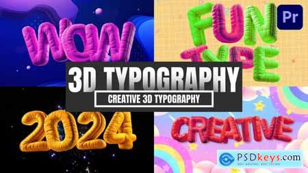 Creative 3D Typography For Premiere Pro 54590857