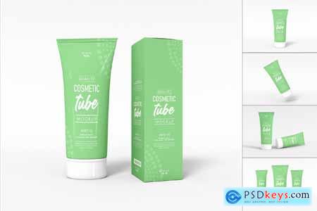 Cosmetic Cream Tube Packaging Mockup Set