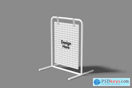 Stand Hanger Sidewalk Signboard Mockup 002