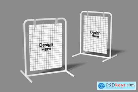 Stand Hanger Sidewalk Signboard Mockup 002