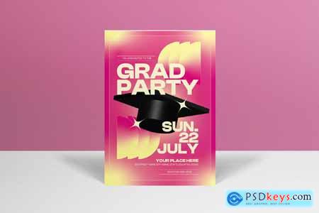 Pink Clean Modern Graduation Party Invitation